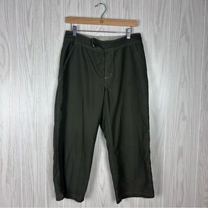 Athleta Women's Olive Green Wide Leg Capri Pants, Sz M